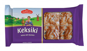 Dovgan Keksiki, raisin biscuits 177 g – pack, front