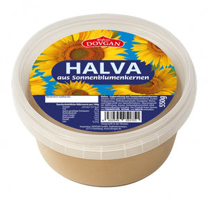 Dovgan Halva, sunflower seed halva 550 g – tub, front
