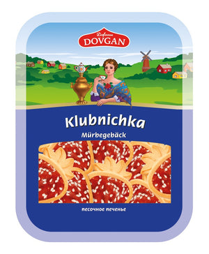 Dovgan Klubnichka, shortcrust biscuits 300 g – pack, front
