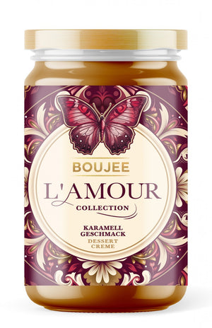 Boujee L'amour caramelised milk spread 500 g – jar, front