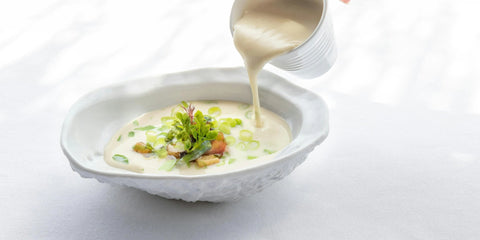 Decadent German Cheese and Leek Soup with Ground Meat Recipe