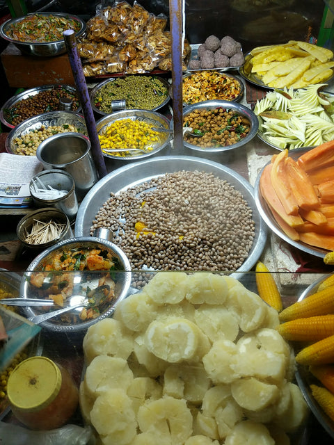 a table filled with lots of different types of food
