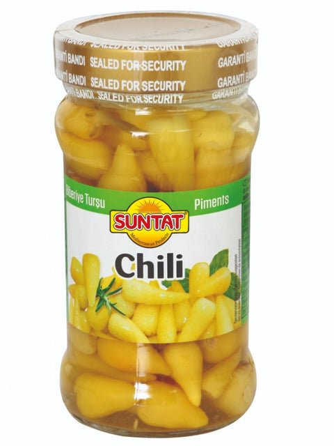 Suntat, malaguetas em salmoura 300 g – frasco, frente