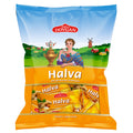 Dovgan Halva, Halva mit gerösteten Erdnüssen 250 g – Packung, Vorderseite