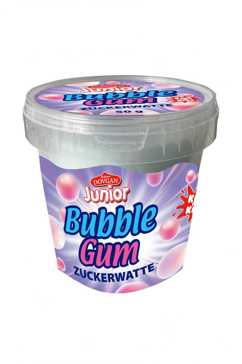 Dovgan Zuckerwatte mit Kaugummi-Geschmack 50 g – Eimer, Vorderseite