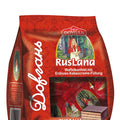 Dovgan Ruslana, doces de wafer recheados 200 g – embalagem, frente