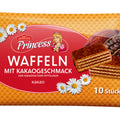 Princess wafers sabor cacau 250 g – embalagem familiar, frente