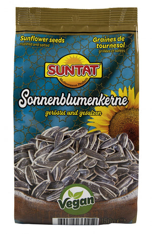 Suntat Sonnenblumenkerne geröstet & gesalzen 150 g – Packung, Vorderseite