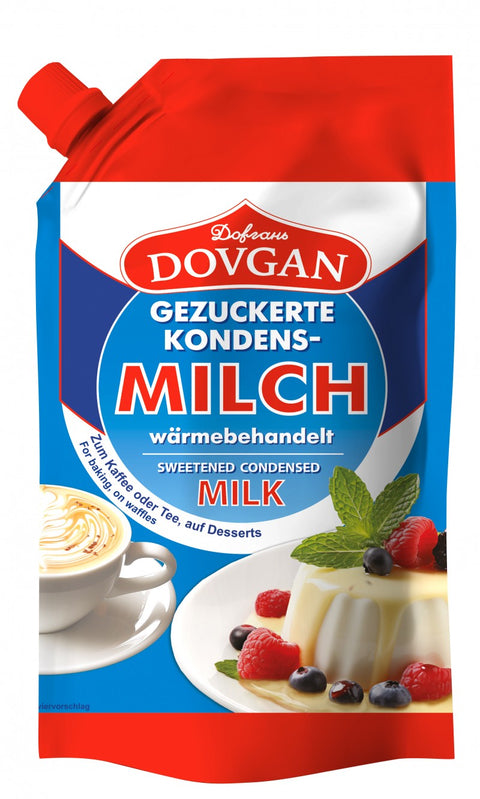 Dovgan Sgushchonka, leite condensado açucarado 300 g – saqueta, frente