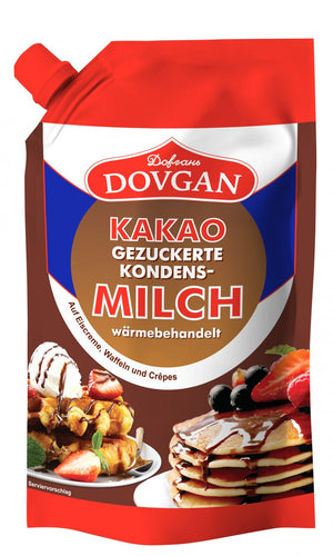 Dovgan Sguschtschonka, gezuckerte Kondensmilch mit Kakao 300 g – Standbeutel, Vorderseite