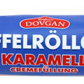 Dovgan Waffelröllchen mit Karamellcreme 45 g – Packung, Vorderseite