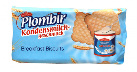 Dovgan Plombir, bolachas sabor leite condensado 160 g – embalagem, frente