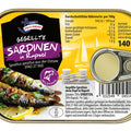 Andre's Fish & Friends espadilhas grelhadas em óleo 140 g – lata, frente