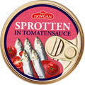 Dovgan Kilka, Sprotten in Tomatensauce 240 g – Dose, Vorderseite