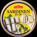 Dovgan Sardinen in Öl 240 g – Dose, Vorderseite