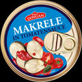 Dovgan Makrele in Tomatensauce 240 g – Dose, Vorderseite