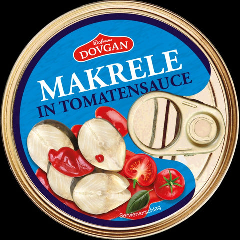 Dovgan cavala em molho de tomate 240 g – lata, frente