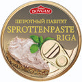 Dovgan Riga-Sprottenpaste 160 g – Dose, Vorderseite