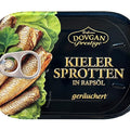 Dovgan Kiel sprats in rapeseed oil 100 g – can, front
