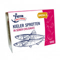 Andre's Fish & Friends Sprotten in Sweet-Chili-Sauce 100 g – Dose, Vorderseite