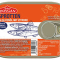 Dovgan espadilhas em azeite e limão 100 g – lata, frente