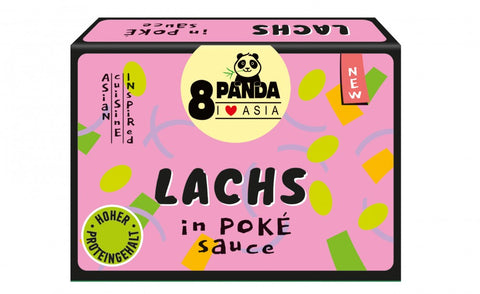 8 Panda salmão em molho poke 110 g – lata, frente