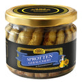 Andre's Fish & Friends geräucherte Sprotten in Sonnenblumenöl 300 g – Dose, Vorderseite