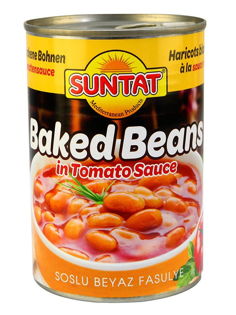 Suntat Baked Beans, feijão com tomate 400 g – embalagem, frente