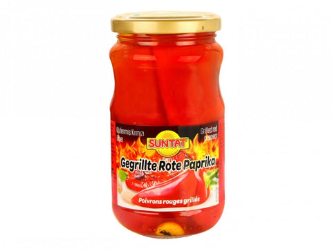 Suntat, pimentos vermelhos grelhados 350 g – frasco, frente