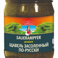 Dovgan gesalzener Sauerampfer 480 g – Glas, Vorderseite