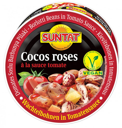 Suntat, feijão catarino em molho de tomate 280 g – frasco, frente