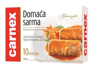 Carnex Domaća sarma, Kohlrouladen in Würzsoße 400 g – Packung, Vorderseite