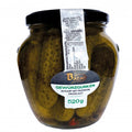 Bazar pepinos picantes com malagueta 520 g – frasco, frente