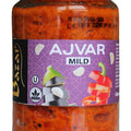 Bazar Ajvar, Paprikapaste mild 350 g – Glas, Vorderseite