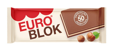 Eurocrem Block, tablete cremosa de cacau 90 g – tablete, frente