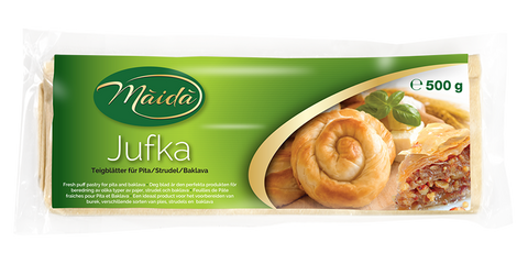 Mäida Jufka, folhas de massa 500 g – embalagem, frente