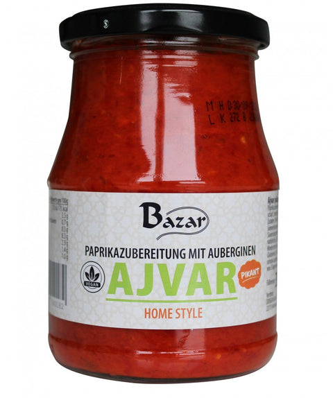 Bazar Ajvar, pasta de pimento picante 350 g – frasco, frente