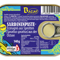 Bazar, Aufstrich aus gegrillten Sprotten 140 g – Dose, Vorderseite