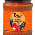 Bazar pasta picante de pimento e beringela 350 g – frasco, frente