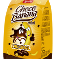 Kandit Choco Banana Mini, Schaumzuckerware in Schokolade 120 g – Packung, Vorderseite