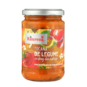 Răureni Tocană de legume, Gemüseeintopf mit Reis 300 g – Glas, Vorderseite