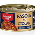 Moldova Ciolan de porc cu fasole, pork knuckle with beans 300 g – can, front