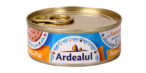 Ardealul Pate de Pui, pasta de fígado de frango 100 g – lata, frente