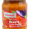 Răureni Zacuscă picantă, pikanter Gemüseaufstrich mit Aubergine 500 g – Glas, Vorderseite