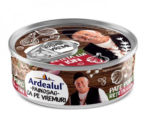 Ardealul Pate Porc, pasta de fígado de porco 100 g – lata, frente