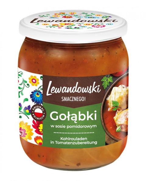 Lewandowski Gołąbki, Kohlrouladen in Tomatensauce 500 g – Packung, Vorderseite