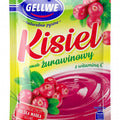 Gellwe Kisiel, Dessert mit Preiselbeergeschmack 38 g – Packung, Vorderseite