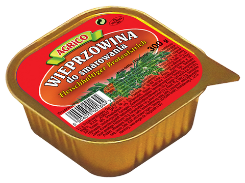 Agrico Wieprzowina do smarowania, Wurstaufstrich nach Schmalzfleischart 300 g – Dose, Vorderseite