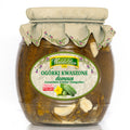 WaldiBen Ogórki kwaszone domowe, salt-brine gherkins 770 g – jar, front