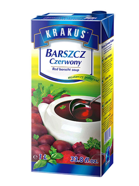 Krakus Barszcz, beetroot soup 1 l – pack, front